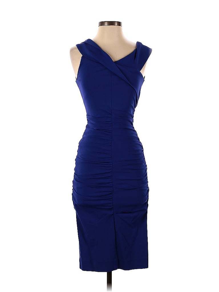 Nicole Miller Solid Sapphire Blue Royal Blue Structured Off The ...