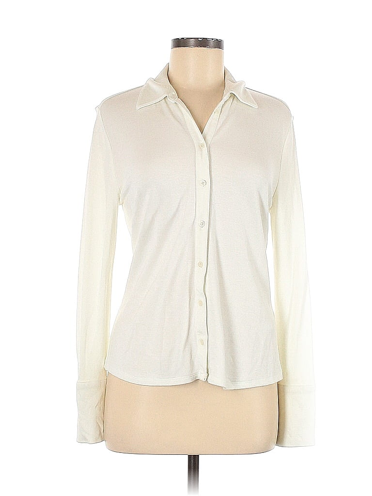 Banana Republic Ivory Long Sleeve Button-Down Shirt Size M - 72% off ...
