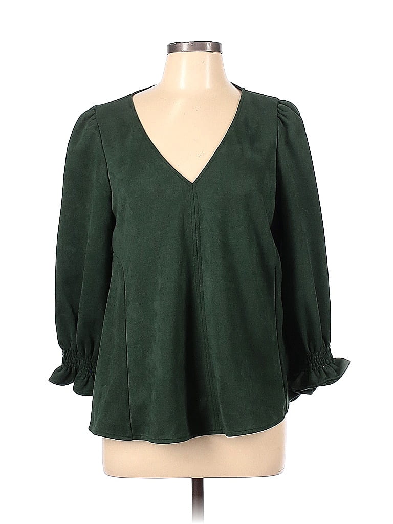 Tuckernuck Green Long Sleeve Blouse Size L - 76% off | thredUP