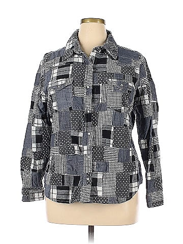 Denim Co Long Sleeve Button-Down Shirt (view 1)