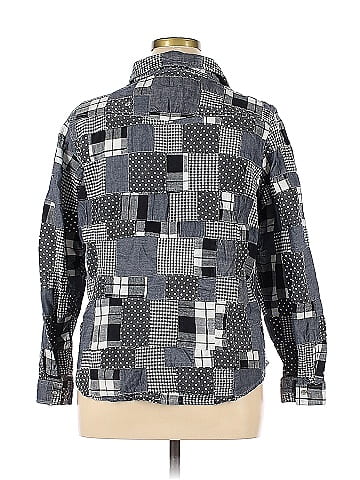 Denim Co Long Sleeve Button-Down Shirt (view 2)