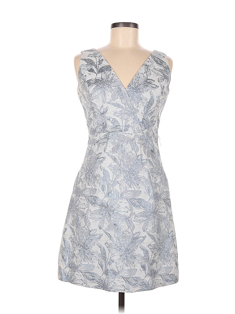 BCBGMAXAZRIA Floral Silver Casual Dress Size 8 - 83% off | thredUP