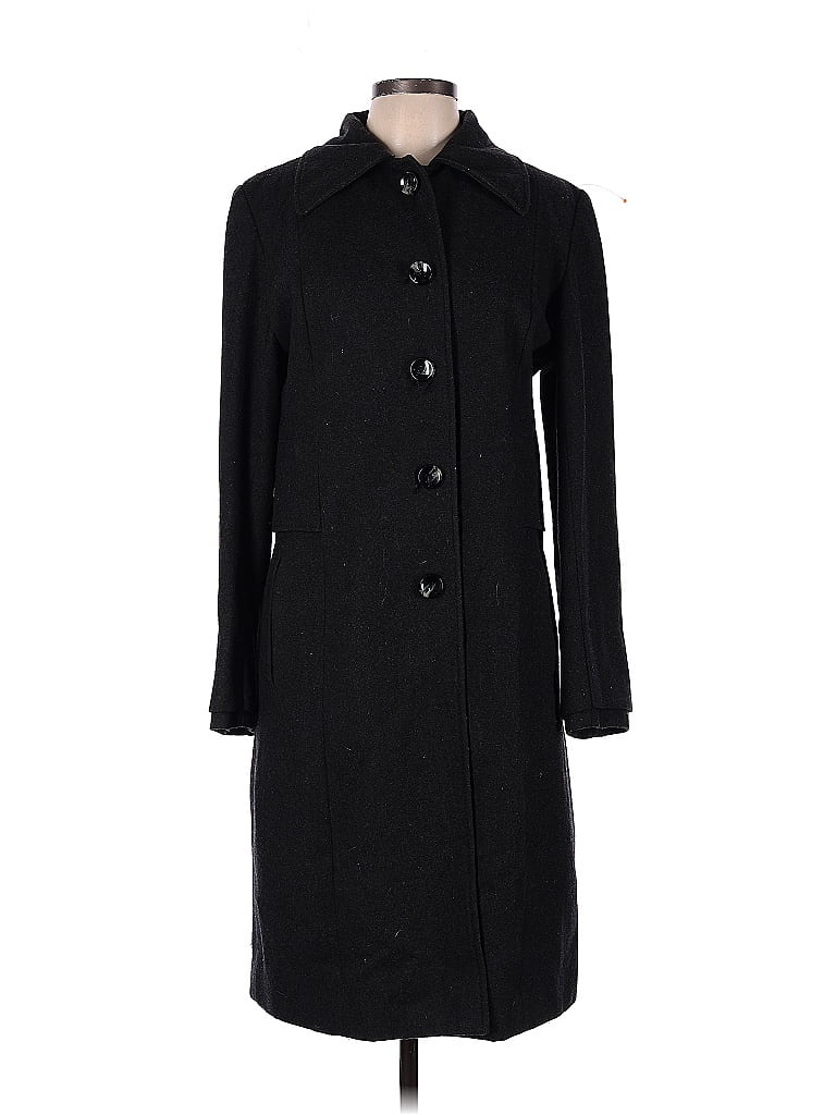 Jones New York Solid Black Wool Coat Size 12 - 77% off | thredUP