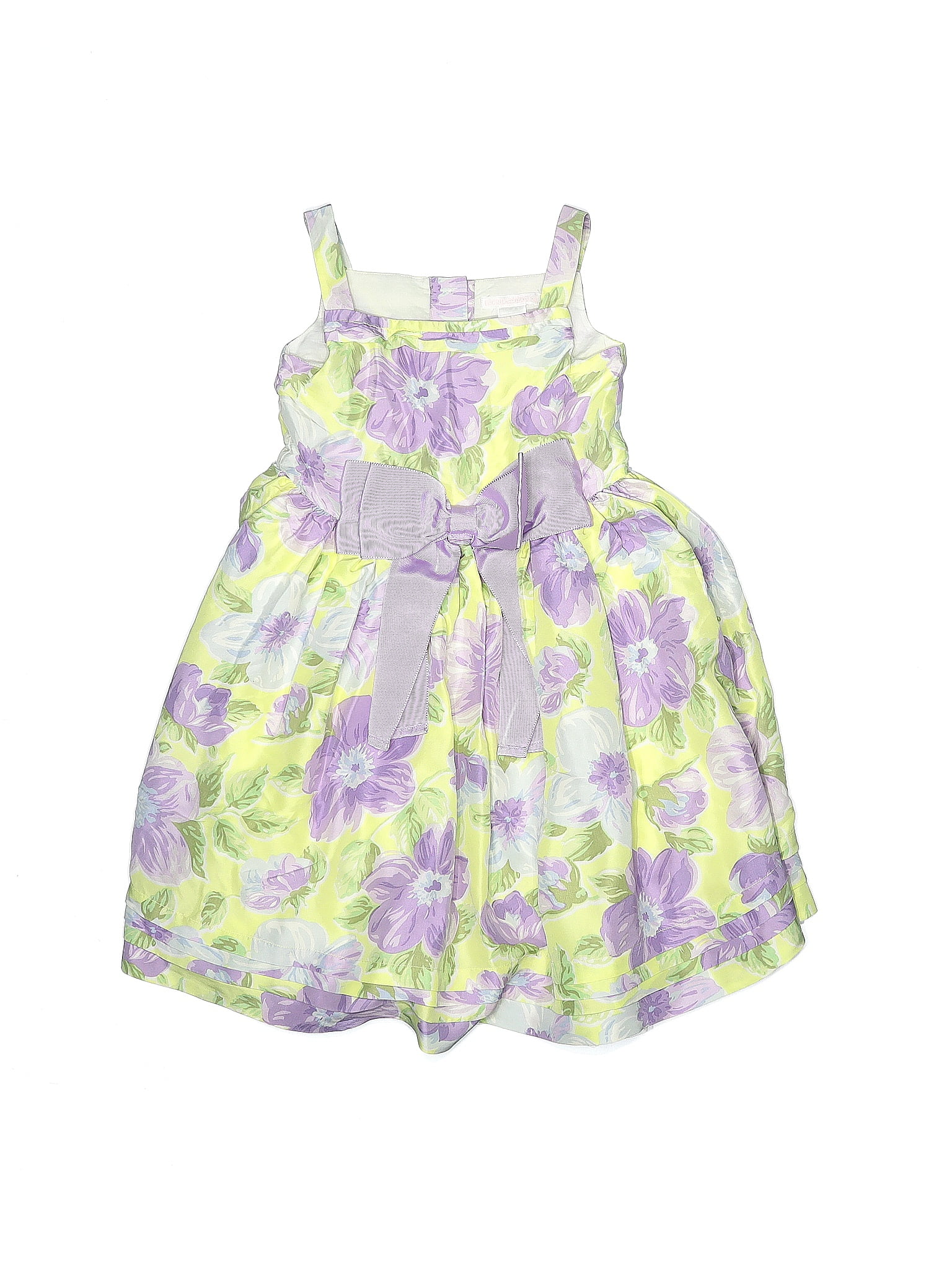 Robe Janie & Jack Taille 10 - Fleurs & Noeud - Ivoire & Doré - Sans Manches - Pour Occasions Spéciales