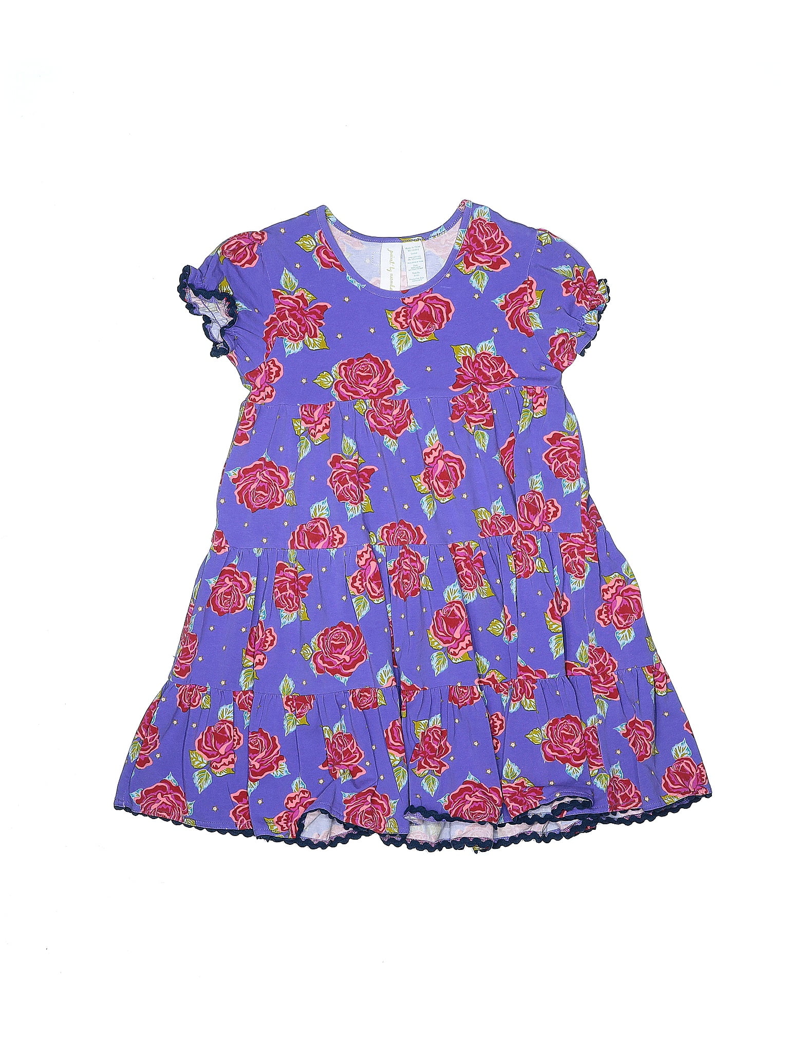 Paint by Numbers by Matilda Jane Floral Purple Blue Dress Size 6 66