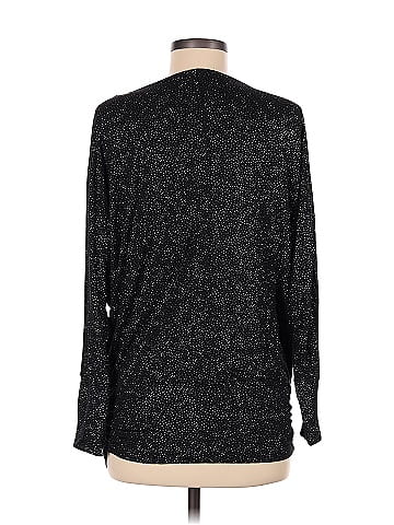 Jennifer Lopez Polka Dots Black Long Sleeve Top Size M - 55% off