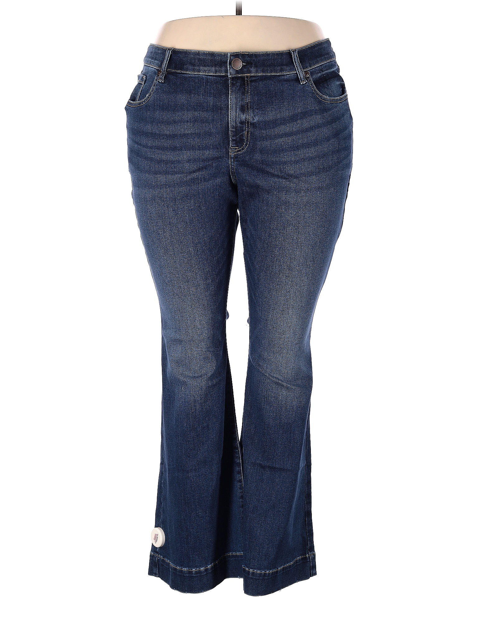 Lane Bryant Solid Blue Jeans Size 20 (Plus) - 58% off | thredUP