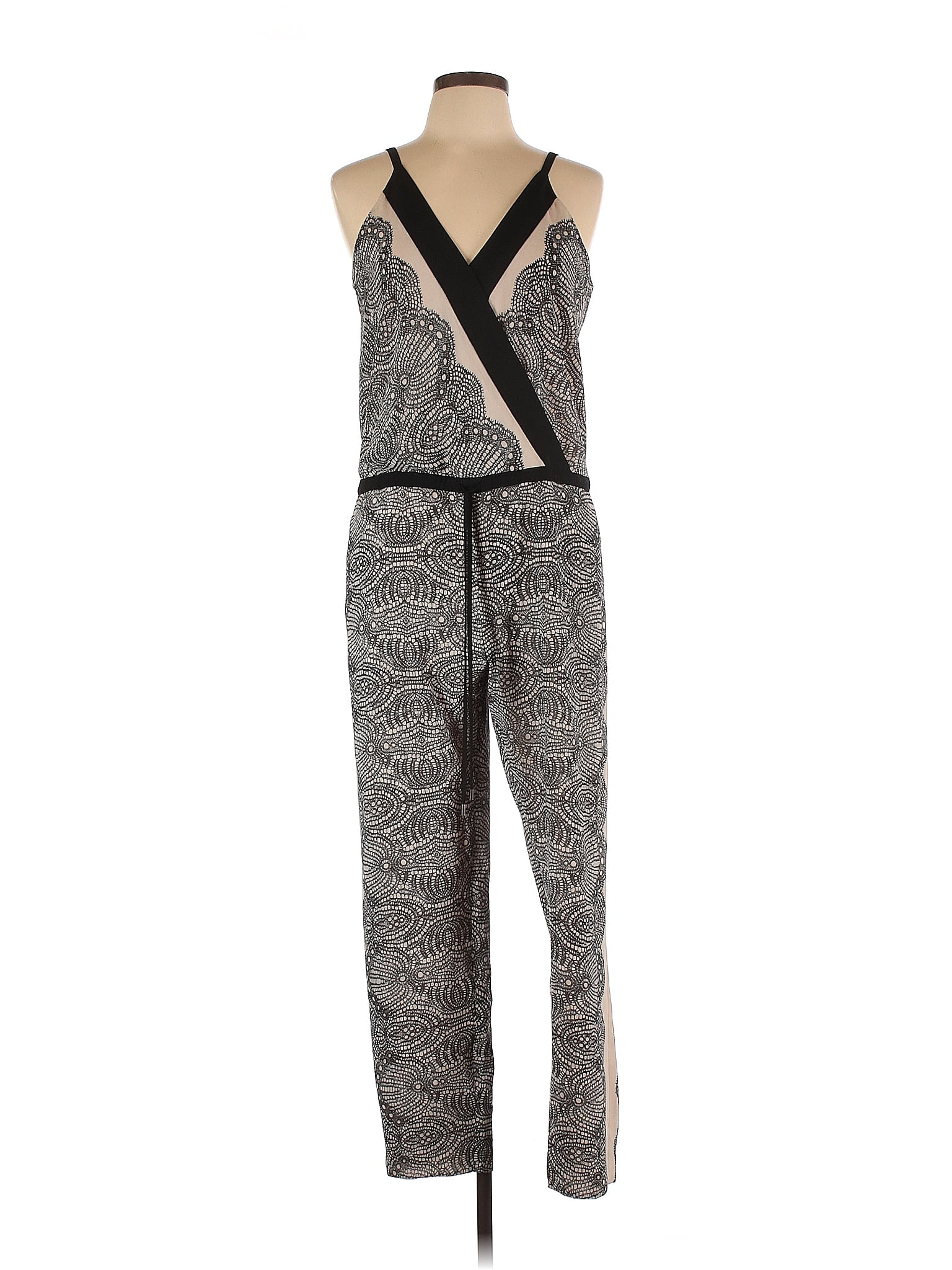 Rachel Rachel Roy 100 Polyester Multi Color Gray Jumpsuit Size 10 67