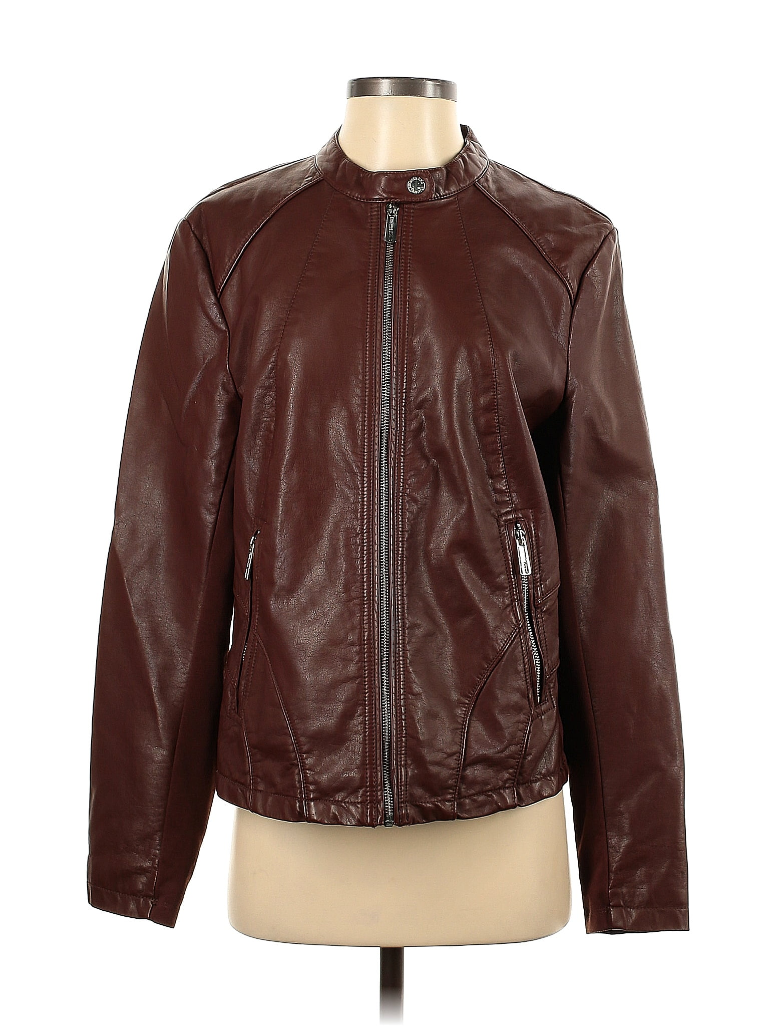 Kenneth Cole REACTION Leather Blouson, Men's Size L genuine leather black type Vintage Second Hand