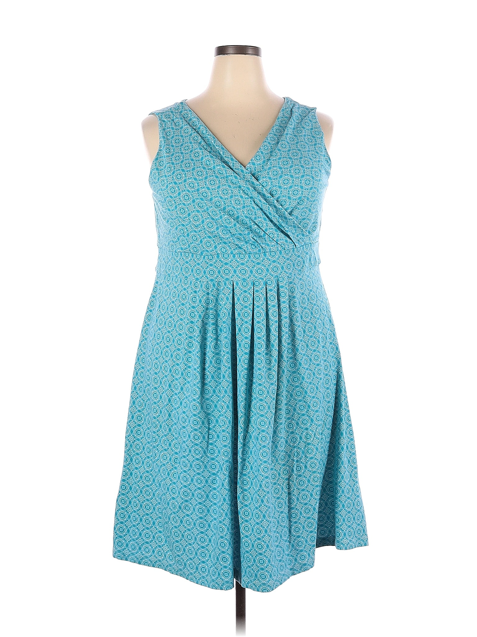 Lands' End Teal Casual Dress Size 2X (Plus) - 65% off | ThredUp