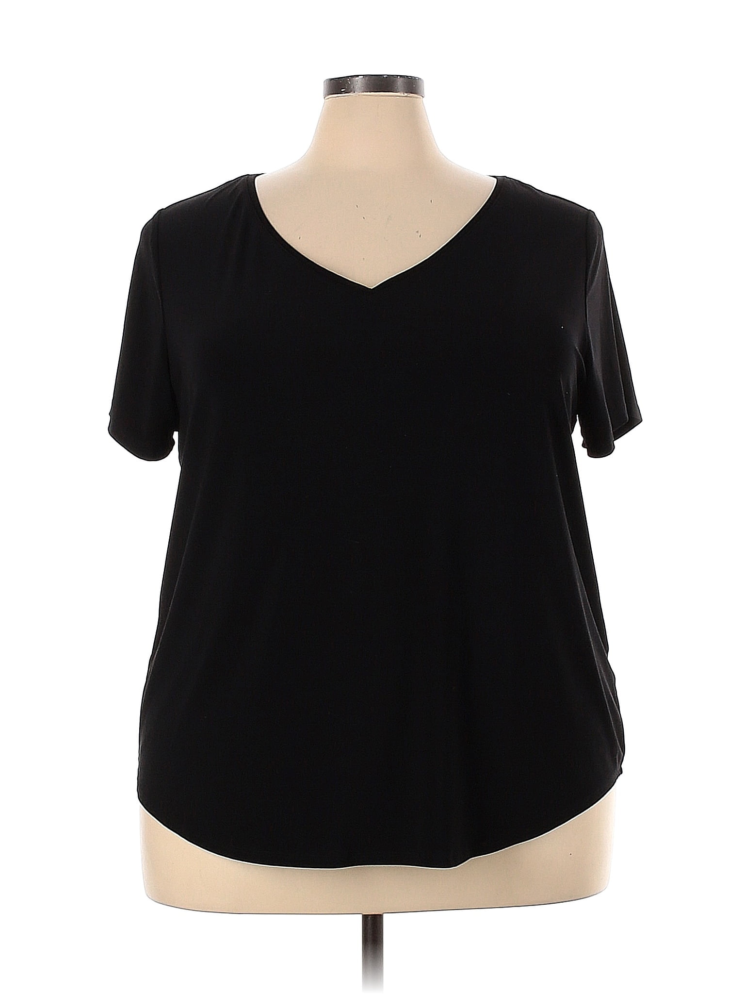 Roz & Ali Black Short Sleeve T-Shirt Size 3X (Plus) - 53% off | thredUP