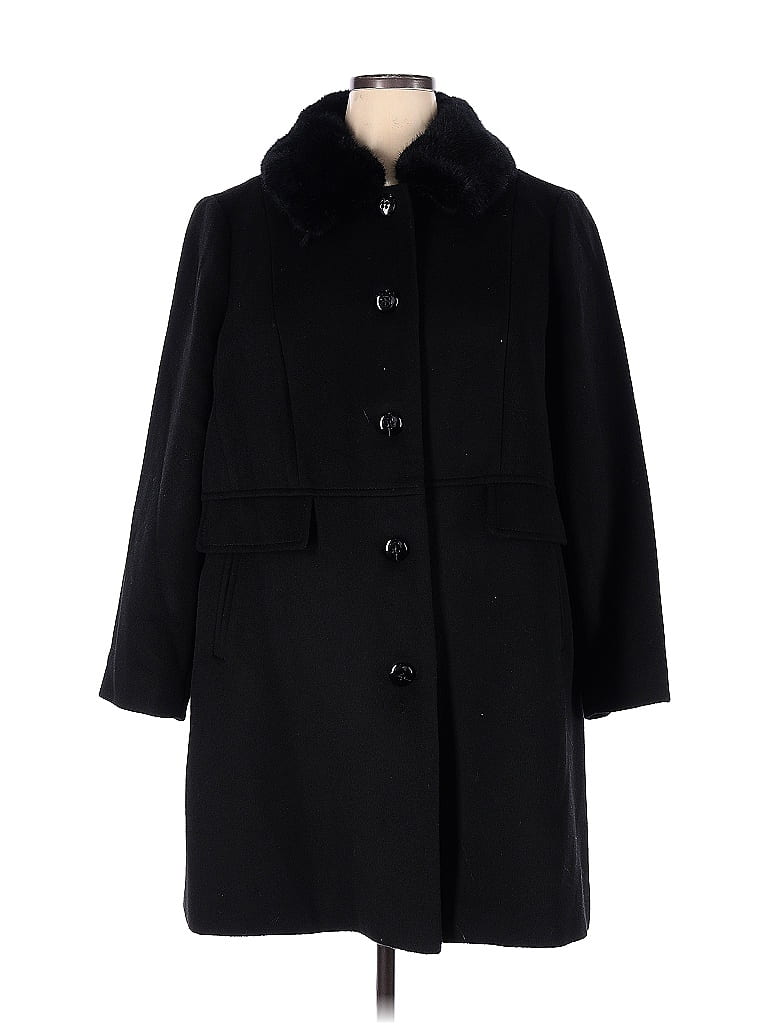 Talbots Solid Black Coat Size 20 (Plus) - 55% off | thredUP