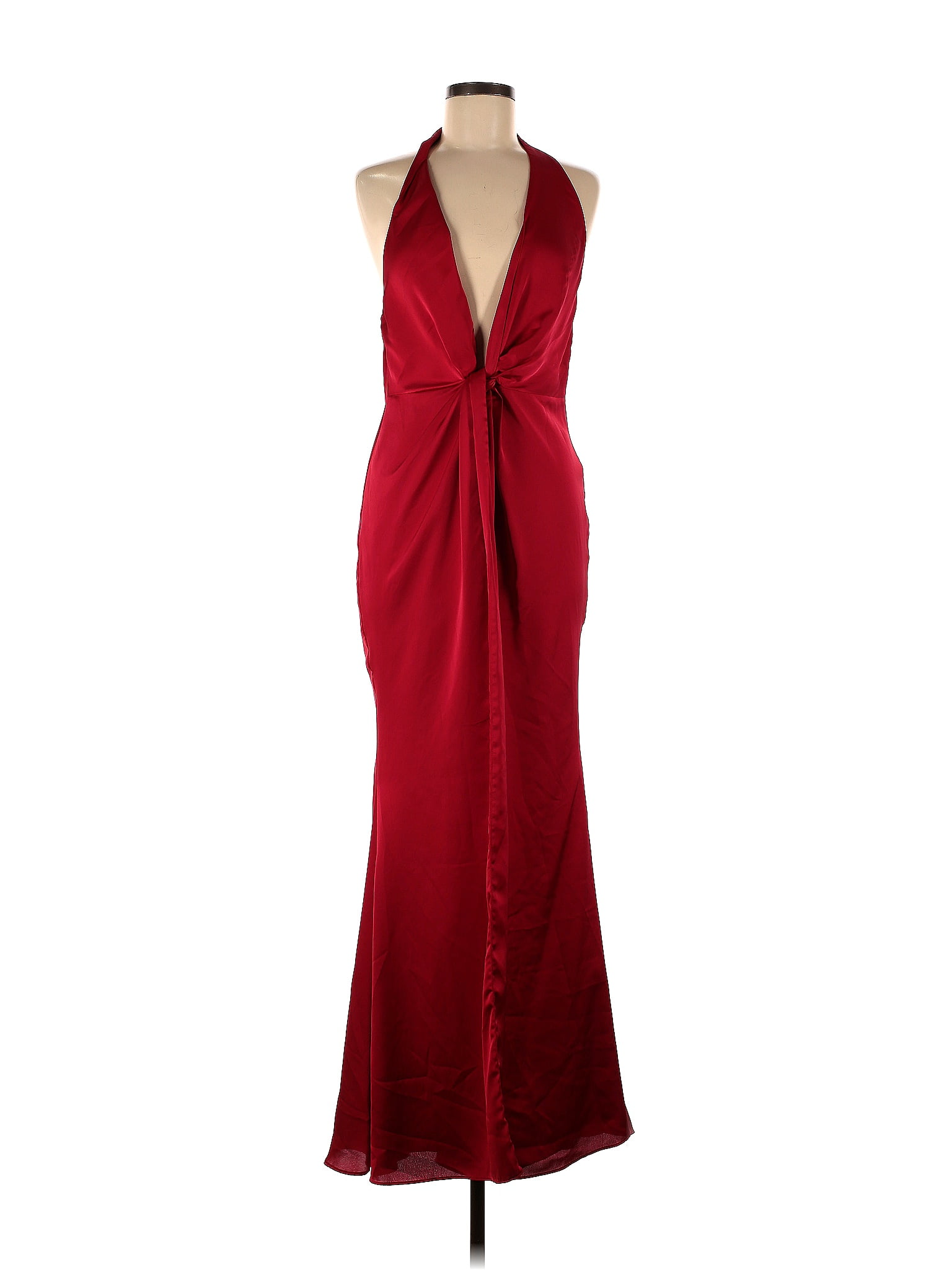 Vania Plunge Halter Gown by Fame & Partners for $50