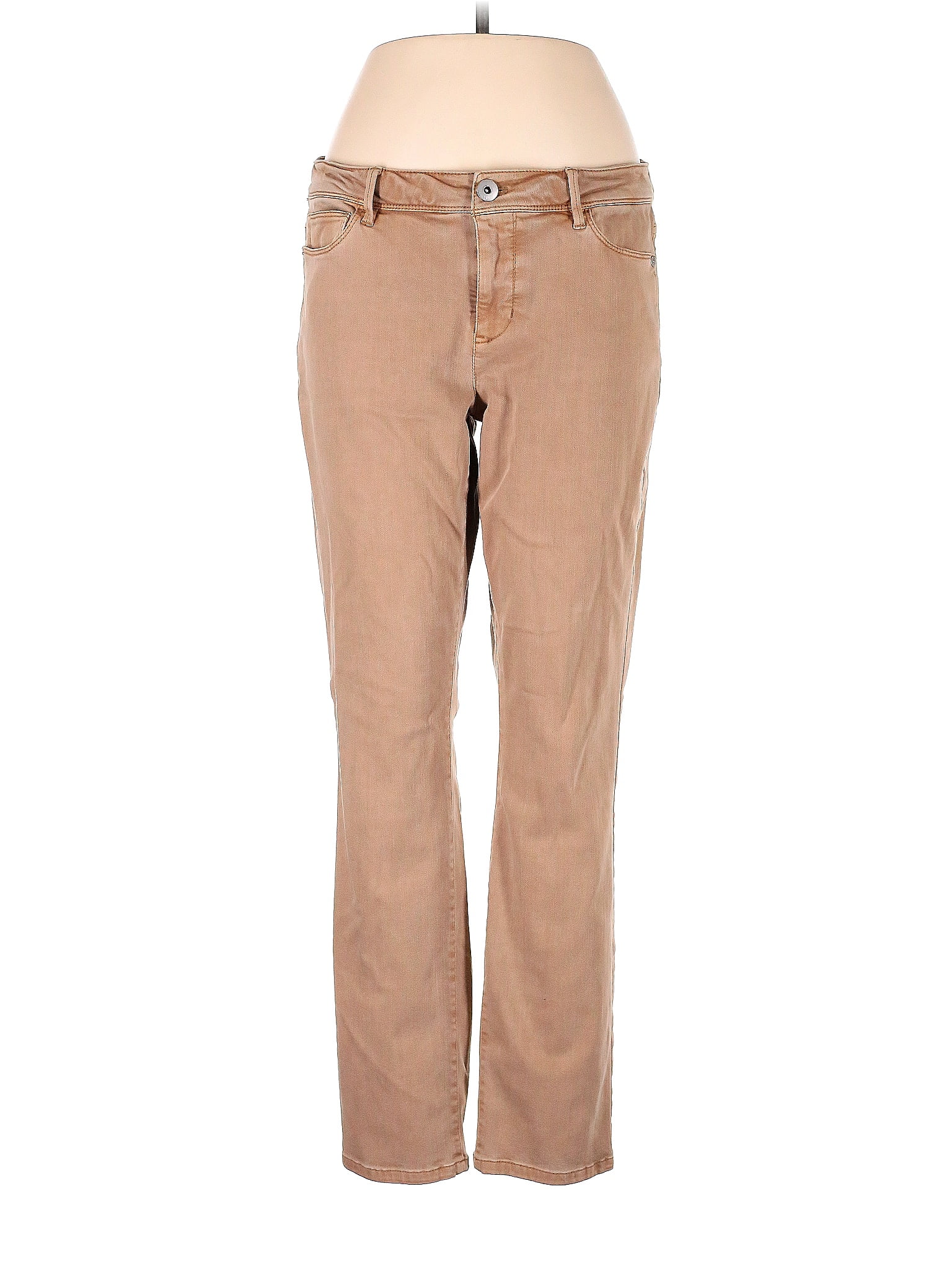 J.Jill Solid Brown Tan Jeans Size 10 70 off thredUP