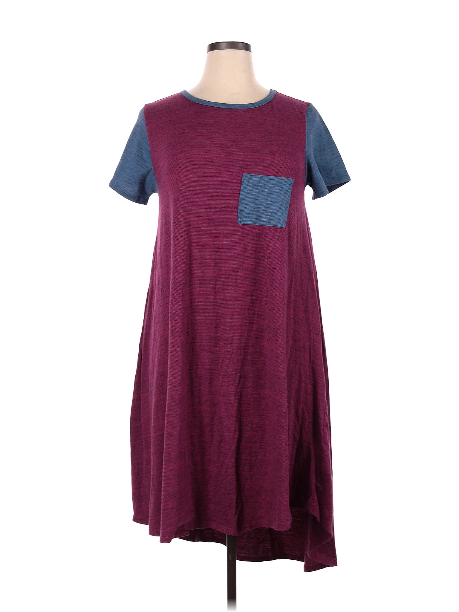 Lularoe Color Block Marled Burgundy Casual Dress Size XL - 47% off