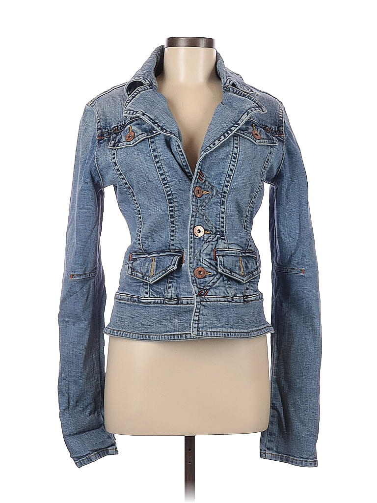 Christopher Blue Solid Blue Denim Jacket Size M - 75% off | thredUP