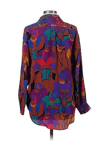 Krizia Long Sleeve Silk Top (view 2)