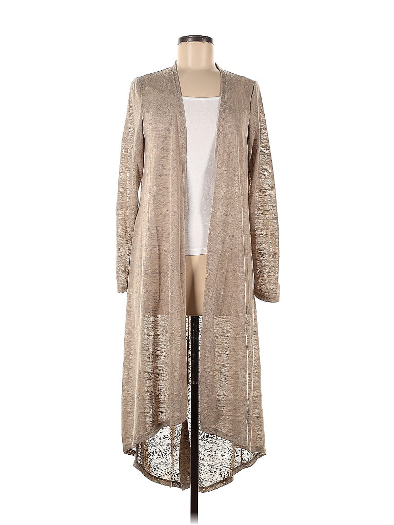 Essentials by Milano 100% Polyester Tan Cardigan Size M - photo 1