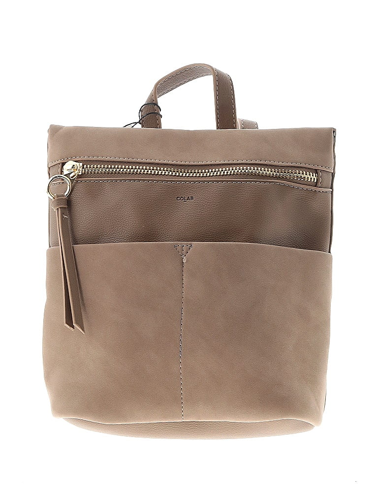 CoLab Solid Tan Backpack One Size 41 off thredUP
