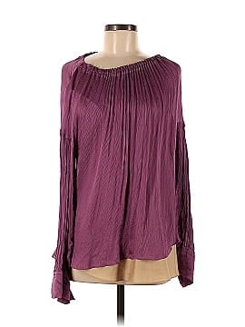 Vince. Pink Shirred Neck Blouse (view 1)