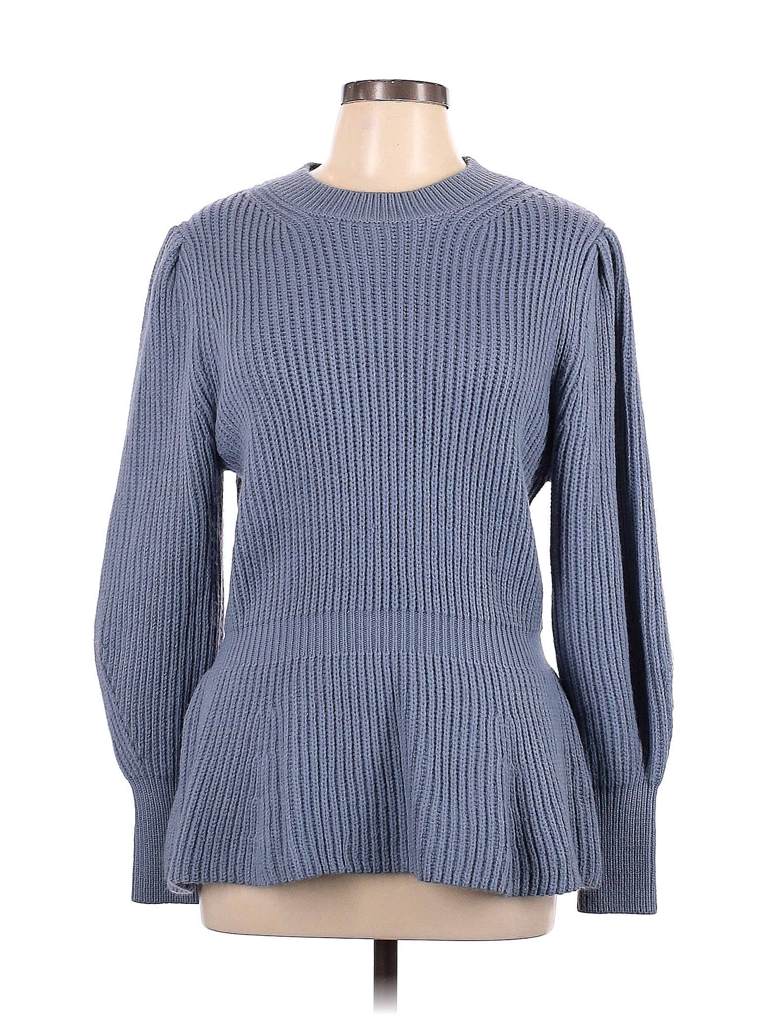 &merci Color Block Solid Blue Pullover Sweater Size L - 60% off | thredUP