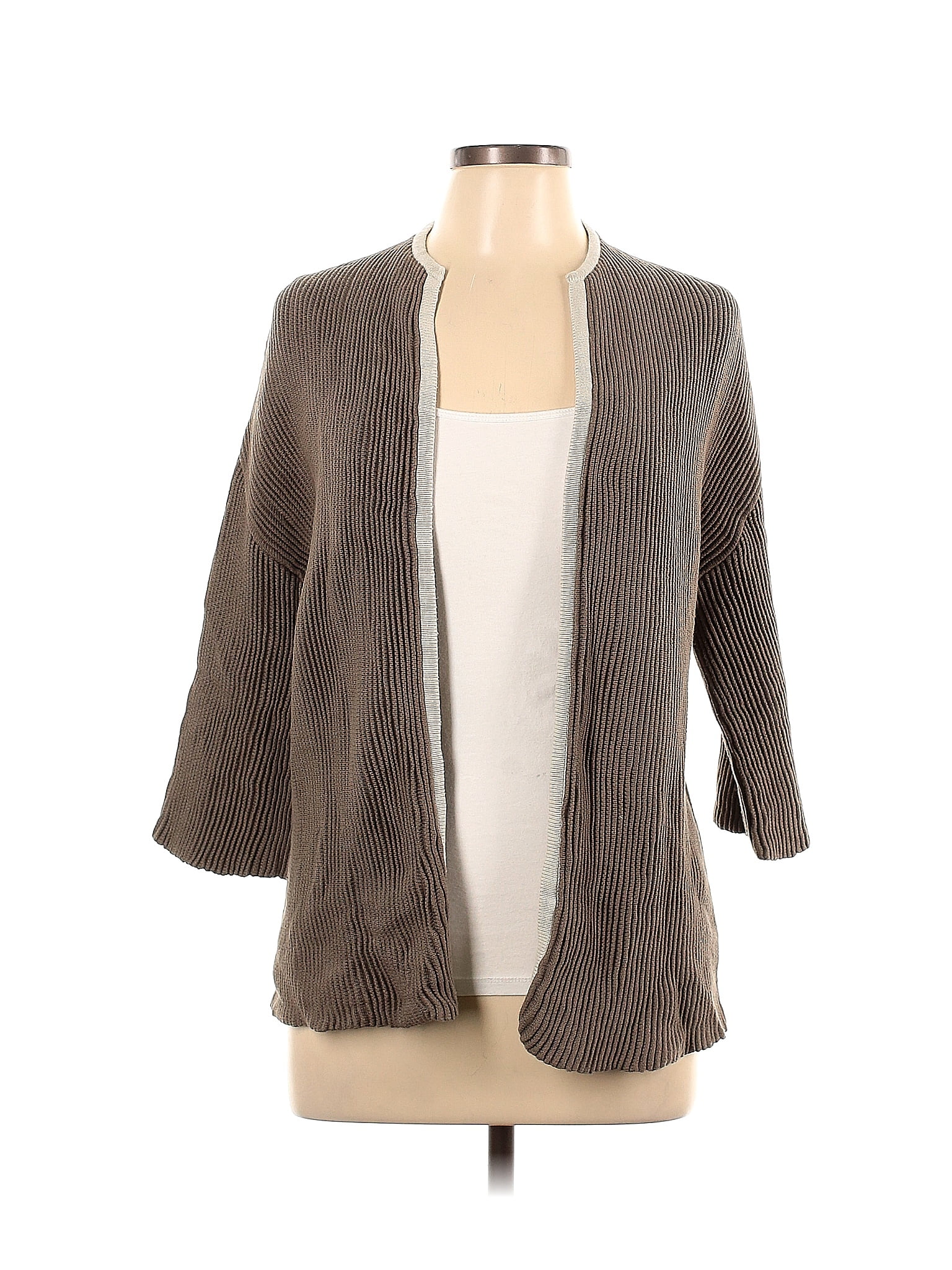 Marla Wynne Color Block Solid Gray Cardigan Size L - 66% off | thredUP