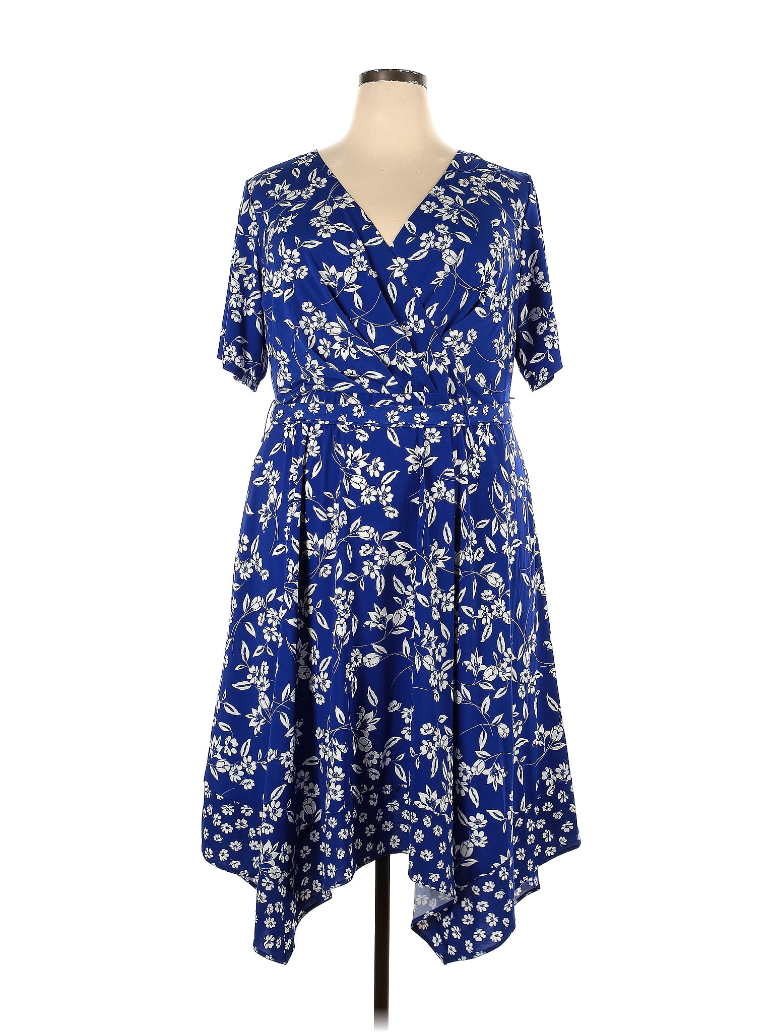 Jessica Howard Floral Blue Casual Dress Size 18 (Plus) - 53% off | thredUP