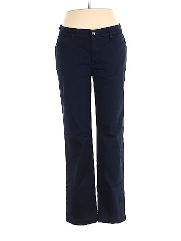 Lee Solid Navy Blue Casual Pants Size 14 - 57% off