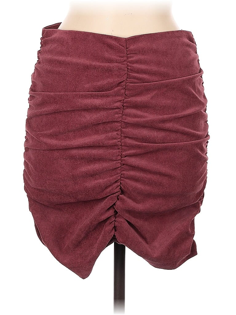 Zara Burgundy Casual Skirt Size M - photo 1