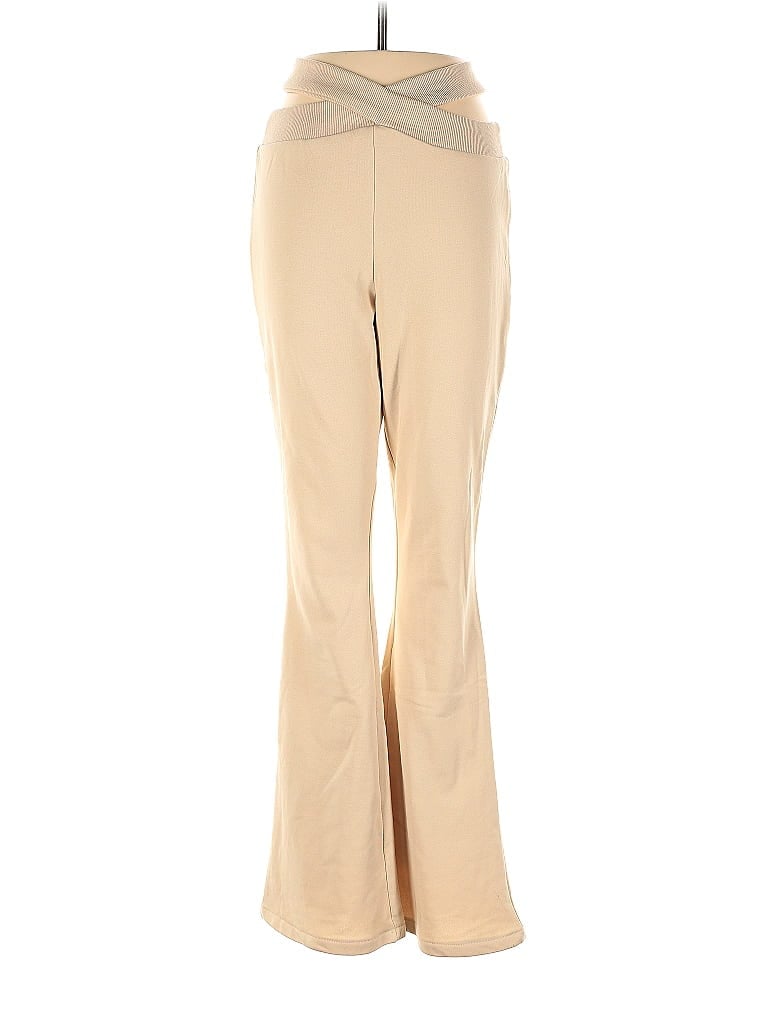 A. Peach Color Block Ombre Tan Casual Pants Size S - photo 1