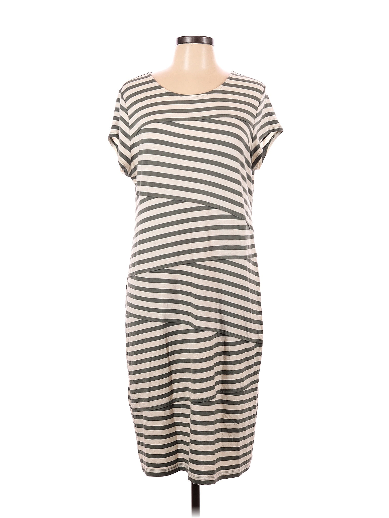 Chico's Stripes Multi Color Gray Casual Dress Size Lg (2) - 74% off ...