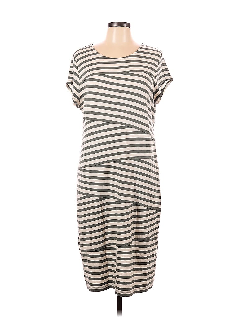 Chico's Stripes Multi Color Gray Casual Dress Size Lg (2) - 74% off ...