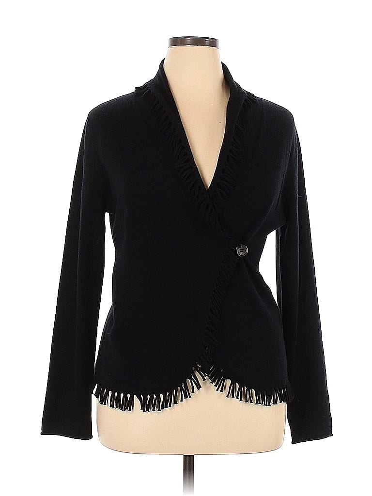 Peck & Peck 100% Cashmere Solid Black Cardigan Size XL - 71% off | thredUP