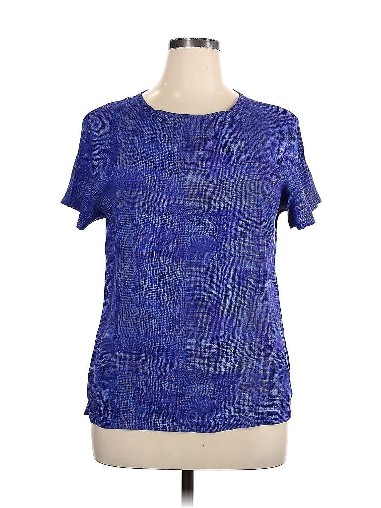 Ruth Norman 100% Rayon Blue Short Sleeve Blouse Size XL - photo 1