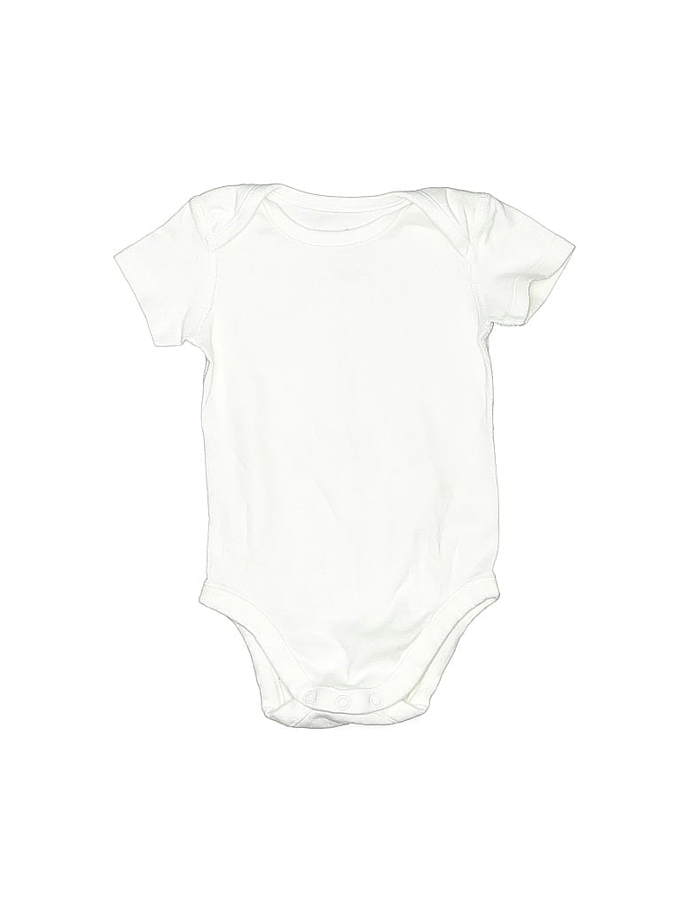 Moon and Back Solid White Short Sleeve Onesie Size 3-6 mo - photo 1