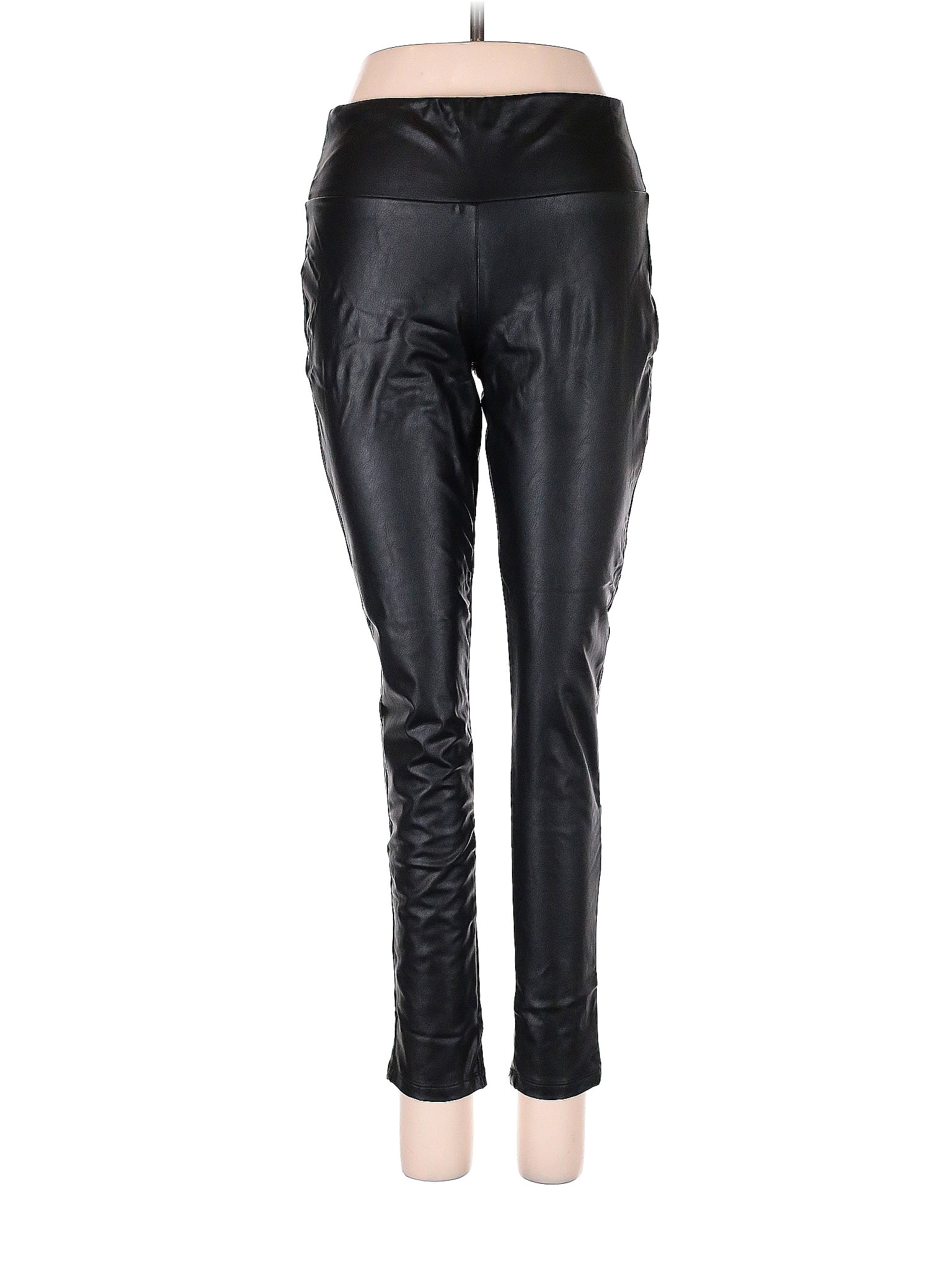 Kendall & Kylie Solid Black Faux Leather Pants Size M - 64% off | thredUP