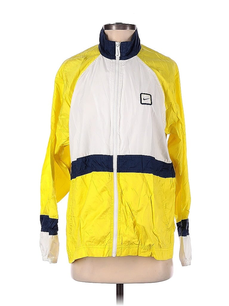 Pre-owned Nike Windbreaker Jacket In Yellow