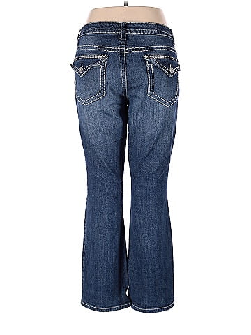 Paisley Sky Solid Blue Jeans Size 18 (Plus) - 36% off