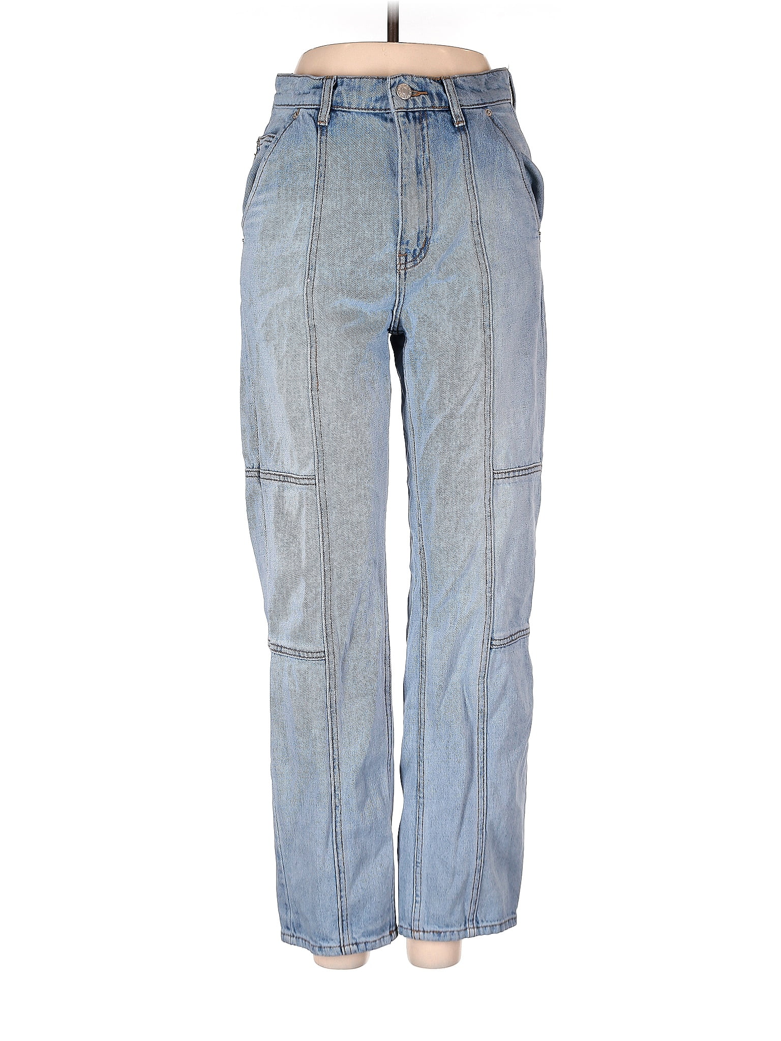 BDG 100% Cotton Solid Blue Jeans 26 Waist - 62% off | thredUP