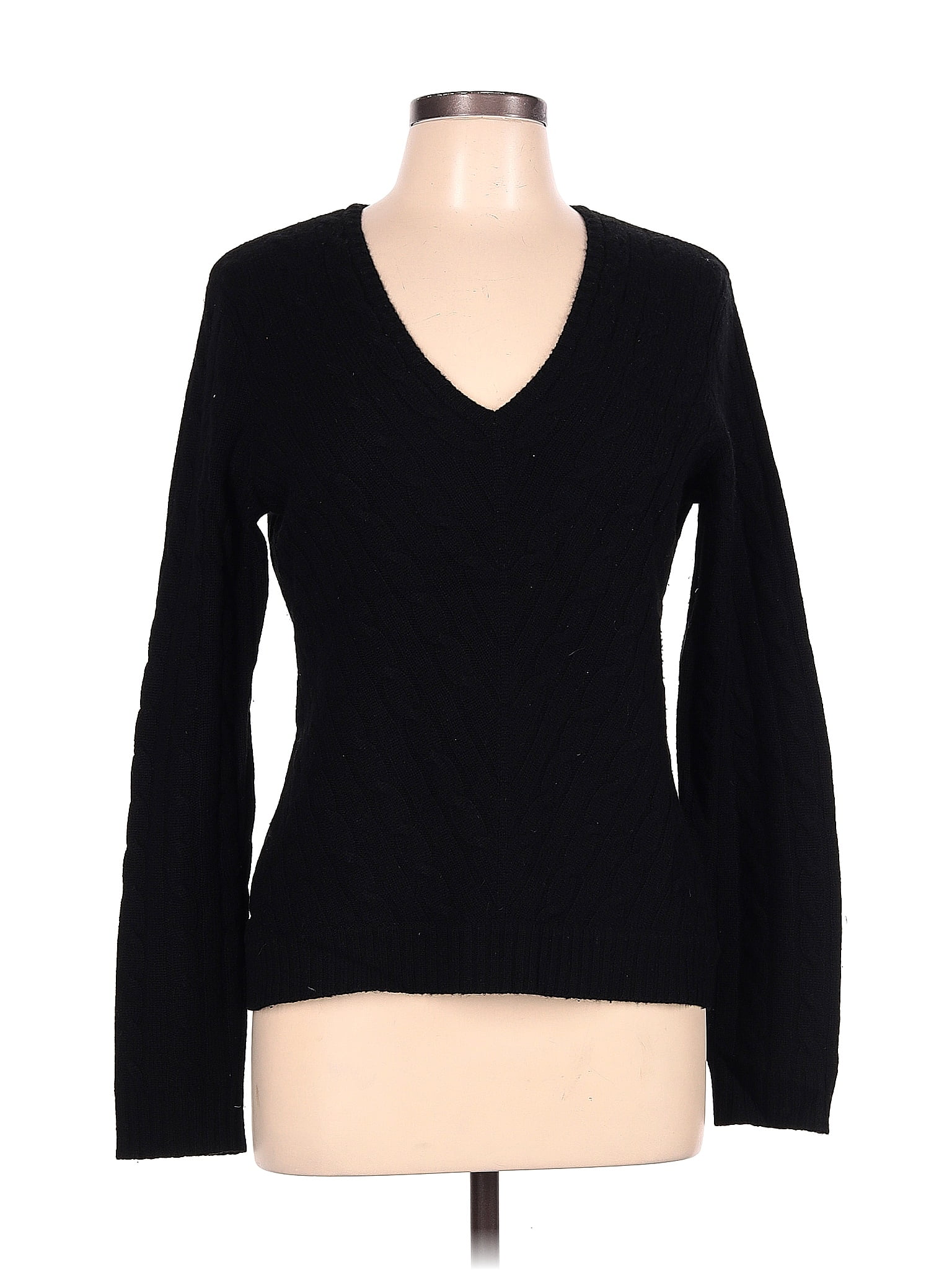 Ralph Lauren Black Label 100% Cashmere Color Block Black Cashmere ...