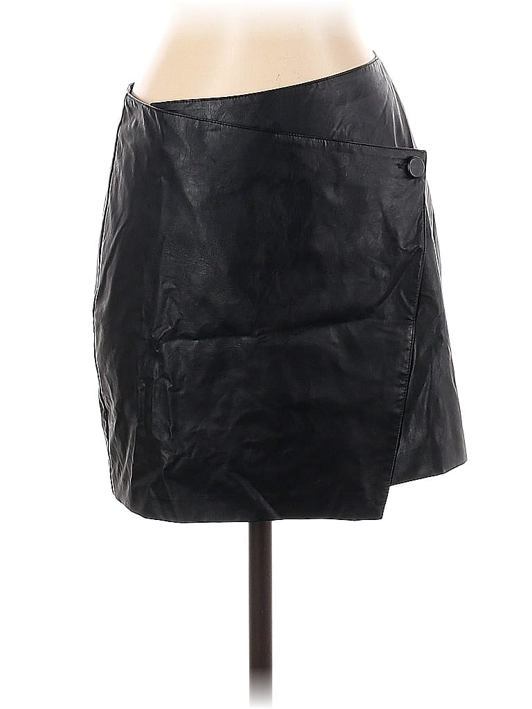 Click to view more detailed imagery on our partner's website Pre-owned Drew Faux Leather Skirt In Black