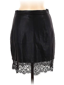 Decree Faux Leather Skirt (view 2)
