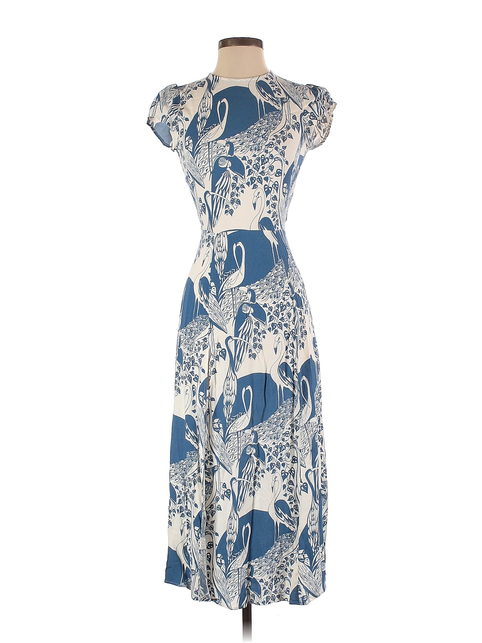 Reformation Multi Color Blue Casual Dress Size 4 - 52% off | thredUP