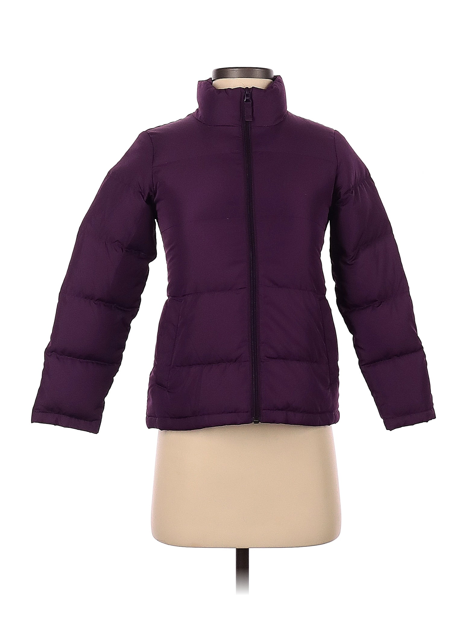 Lands end 100 polyester purple coat size s 68 off thredup