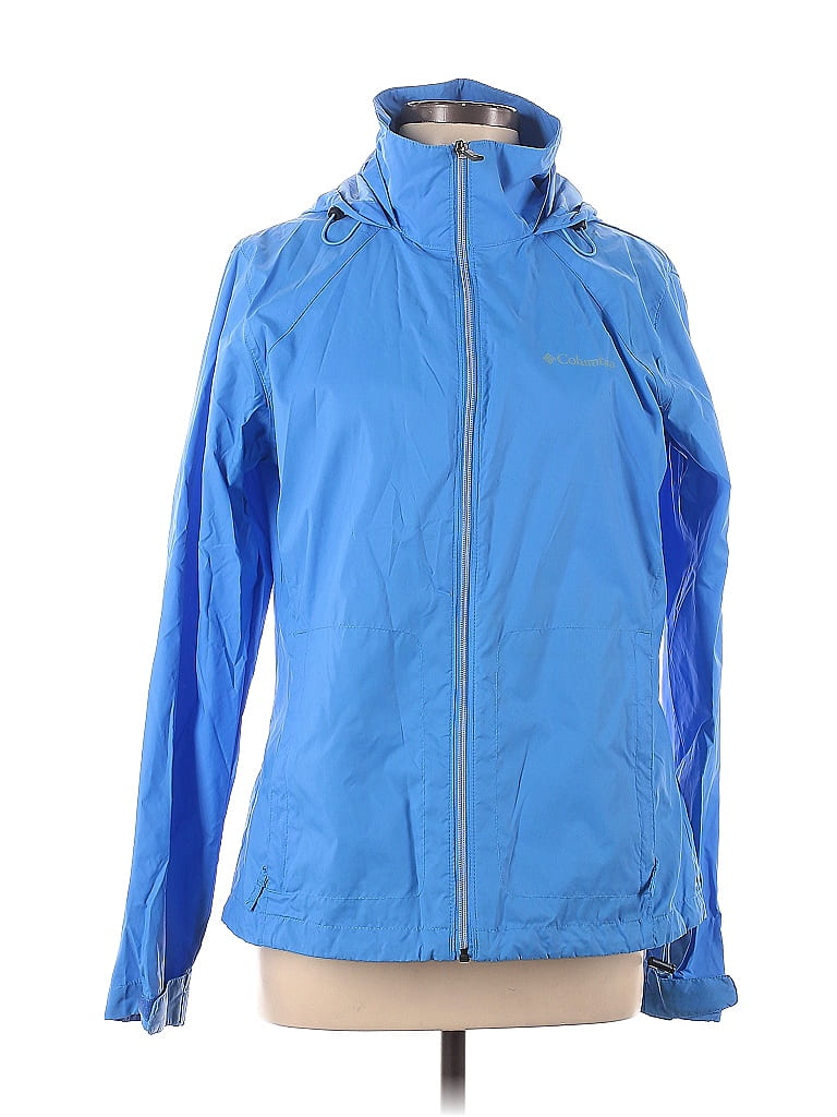 Columbia 100% Nylon Blue Windbreaker Size L - 67% off | ThredUp