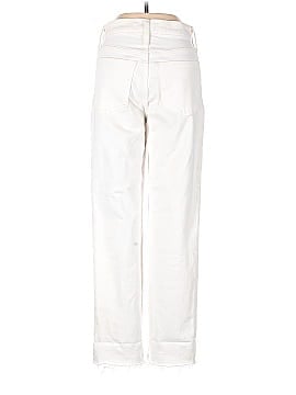 Madewell The Perfect Vintage Straight Jean in Tile White: Ripped-Knee Edition (view 2)