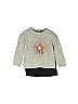 United Colors Of Benetton Acid Wash Print Stars Paint Splatter Print Silver Pullover Sweater Size 2 - photo 1