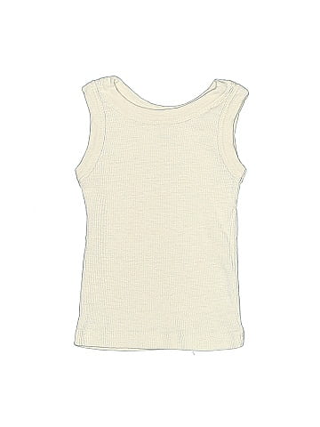 Soor Ploom 100% Cotton Ivory Sleeveless T-Shirt Size 2 - 79