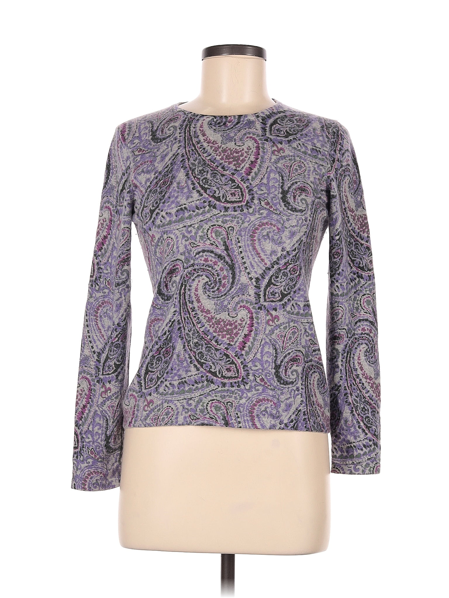 Pull Femme Charter Club Cachemire XL - Motif Argyle Multicolore - Décolleté Rond - Occasion En Excellent état