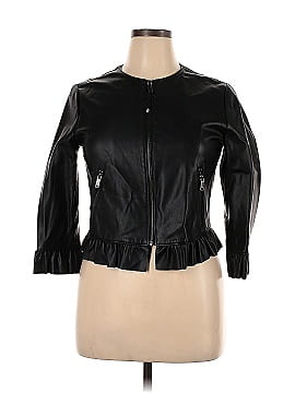 Zara Basic Faux Leather Jacket (view 1)